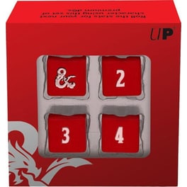 Ultra Pro Σετ Ζαριών Heavy Metal Red And White D6 For Dungeons And Dragons