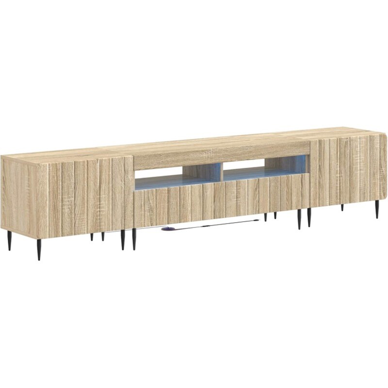 Έπιπλο Τηλεόρασης VidaXL με LED 5 τμχ 198 x 35 x 43 cm - Sonoma Δρυς