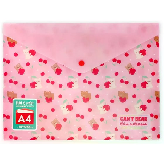 Φάκελος&nbsp;με&nbsp;Κουμπί&nbsp;Legami Teddy&nbsp;Cherry image 0