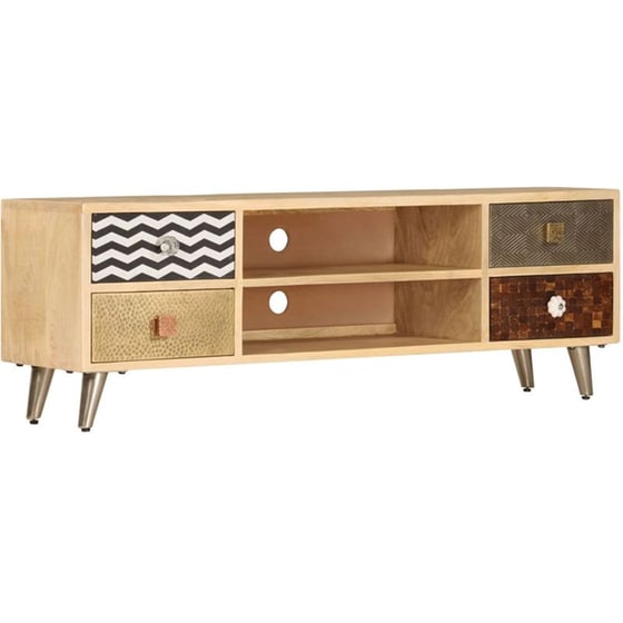 Έπιπλο Τηλεόρασης VidaXL από Ξύλο 120x30x40cm - Πολύχρωμο image 13