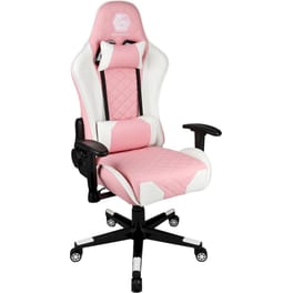 Gaming Καρέκλα Gembird GC-03-PW από Τεχνητό Δέρμα - Λευκό/ Ροζ