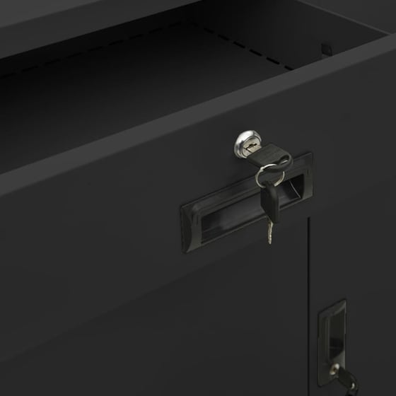 Ντουλάπι Γραφείου VidaXL από Ατσάλι 90x40x102 cm - Ανθρακί image 8