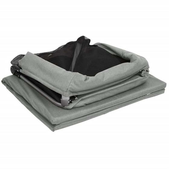 Παρκοκρέβατο VidaXL με Στρώμα Γκρι image 7