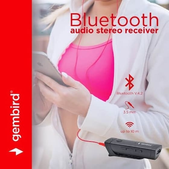 Gembird Bluetooth Audio Stereo Receiver Black Btr-05 image 5