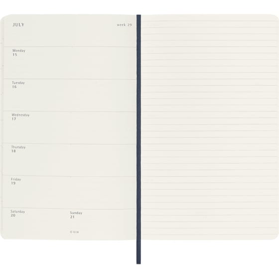 Ημερολόγιο Moleskine 2023-2024 18Μ Εβδομαδιαίο Large Sapphire Blue image 2