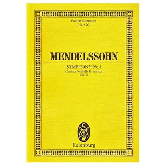Mendelssohn - Symphony Nr.1 In C Minor Op.11 [pocket Score] image 0