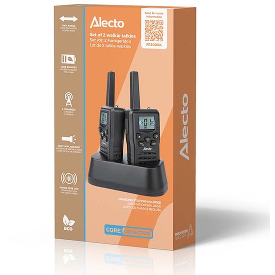 Walkie Talkie Alecto 245-0048 - Μαύρο image 5
