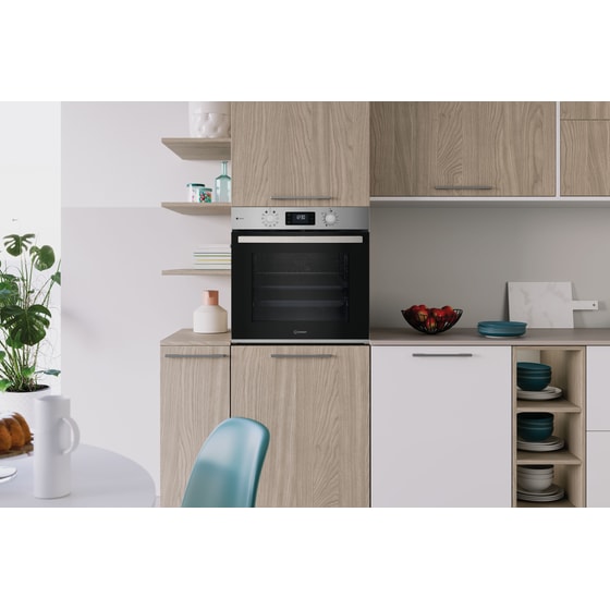 INDESIT IO K58HSU1 X 71 Lt Inox Εντοιχιζόμενος Φούρνος Άνω Πάγκου image 5