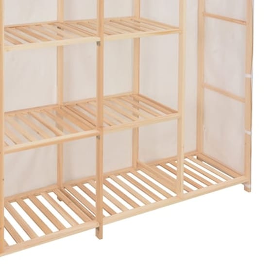 Vidaxl Ντουλάπα Λευκή 173 X 40 X 170 Εκ. Υφασμάτινη image 4