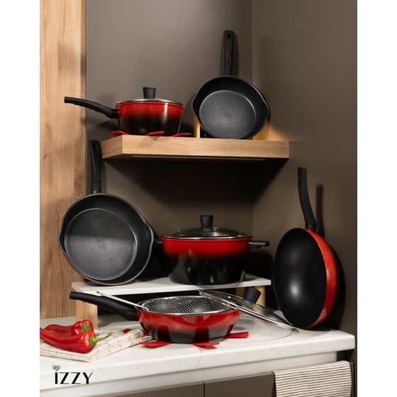 Αντικολλητικό Τηγάνι Wok IZZY Cayenne 224232 από Αλουμίνιο 28 cm image 2