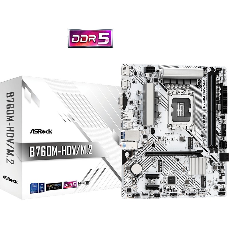Asrock B760M-HDV/M.2 Intel B760 Micro ATX με Socket Intel 1700