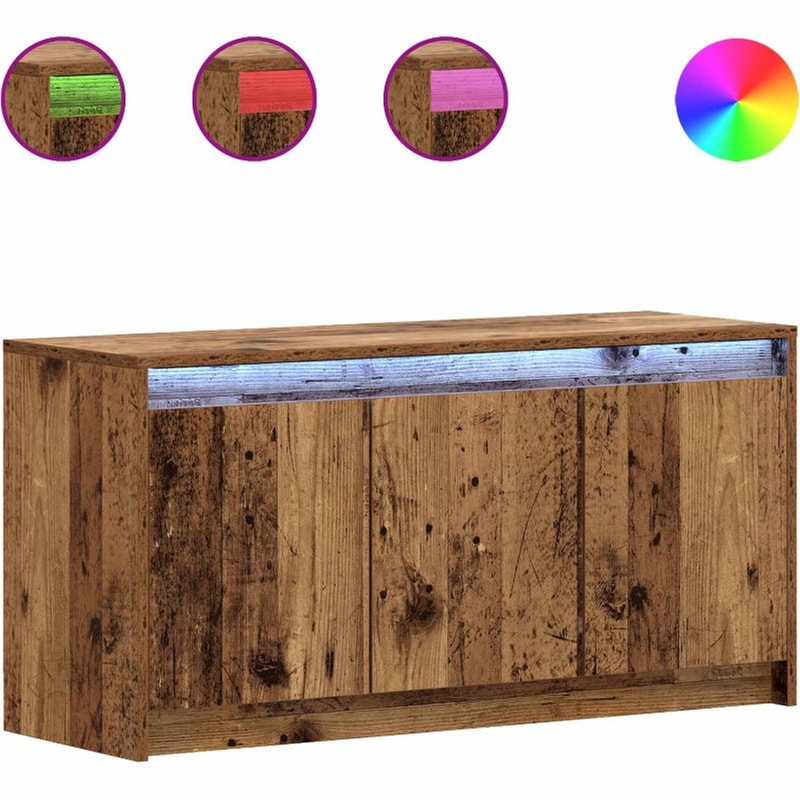 Έπιπλο Τηλεόρασης VidaXL 100 x 34 x 50 cm - Παλαιωμένο Ξύλο