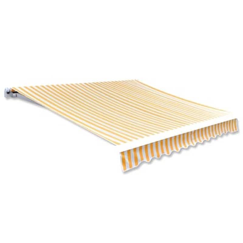VIDAXL Vidaxl Τεντόπανο Έντονο Κίτρινο/λευκό 4x3 Μ Καραβόπανο (χωρίς Πλαίσιο)