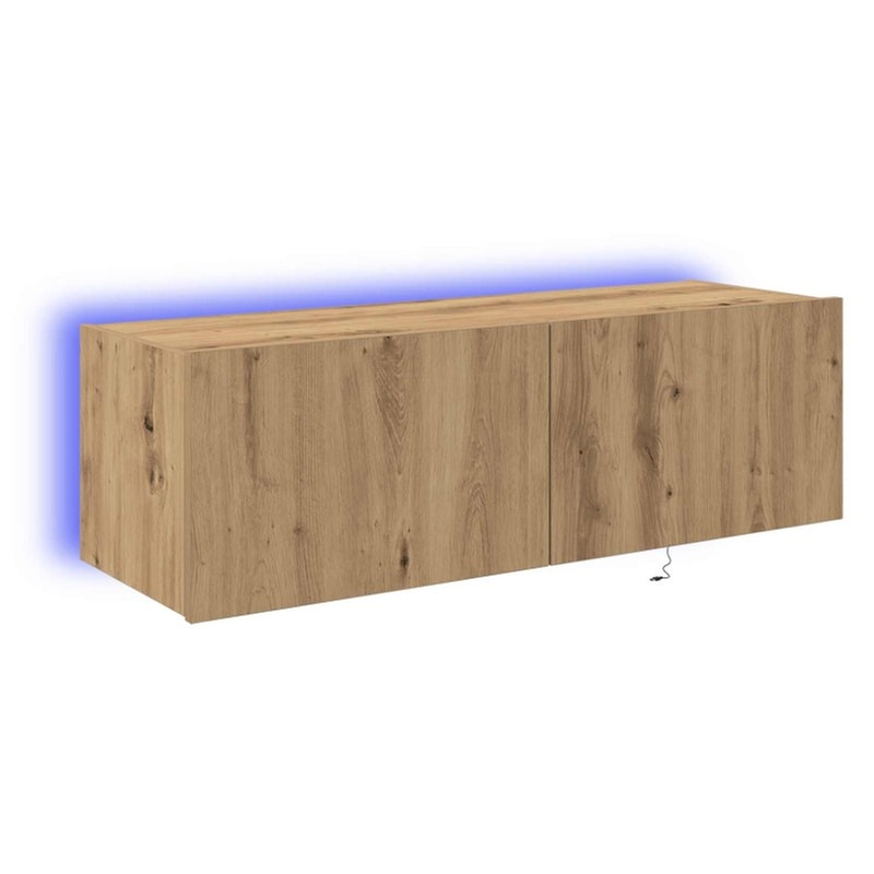 Έπιπλο Τηλεόρασης VidaXL Επιτοίχιο με LED 100 x 35 x 31 cm - Artisan Δρυς
