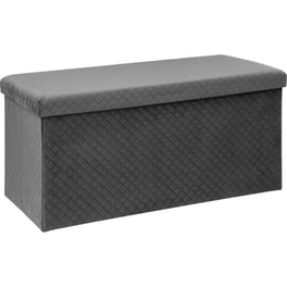 Ταμπουρέ Spitishop A-s Grey Velvet 181355e 76x38x38cm - Γκρι