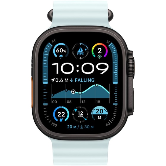 Λουράκι Apple Ocean Band για Apple Watch Ultra 2 49mm - Ice Blue/Black image 2
