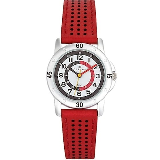 Certus Classic Kids 647493 Παιδικό Ρολόι Μπαταρίας με Κόκκινο Δερμάτινο Λουράκι image 0