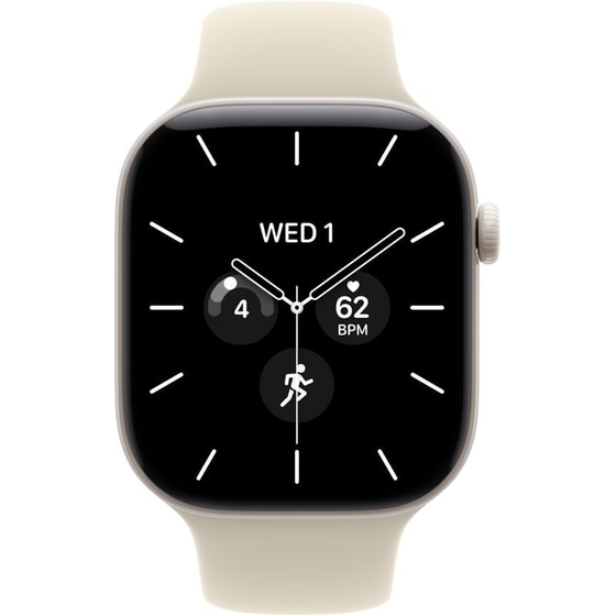 Apple Watch Series 12 GPS + Cellular 42mm Pearl White Ceramic Case with Sand Sport Band - M/L image 1