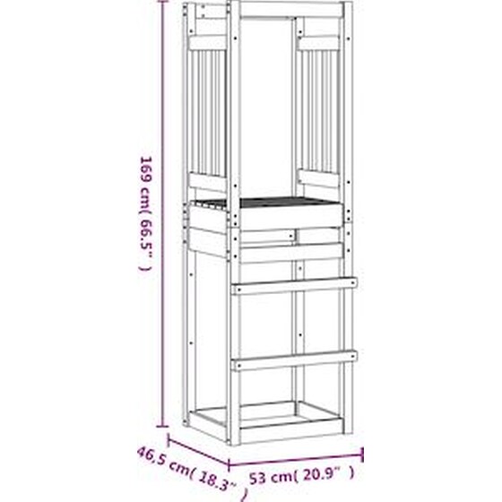 VidaXL Πύργος Παιχνιδιού από Μασίφ Ξύλο Πεύκου image 7