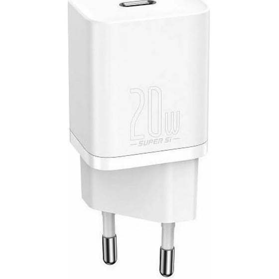 Φορτιστής Πρίζας Baseus Lightning / Cable USB-C 20W - Λευκό image 1