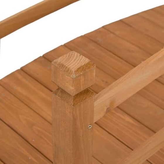 Γέφυρα Κήπου VidaXL από Μασίφ Ξύλο Ελάτης 140x60x60 - Καφέ image 4