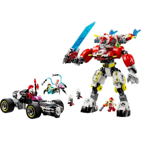 LEGO® Cooper's Tiger Mech & Zero's Hot Rod Car (71497) image 2