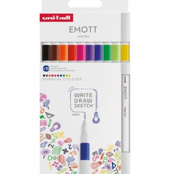 Μαρκαδόρος Σχεδίου Uni Essential Emott 0.4mm (10 Τεμάχια) image 0