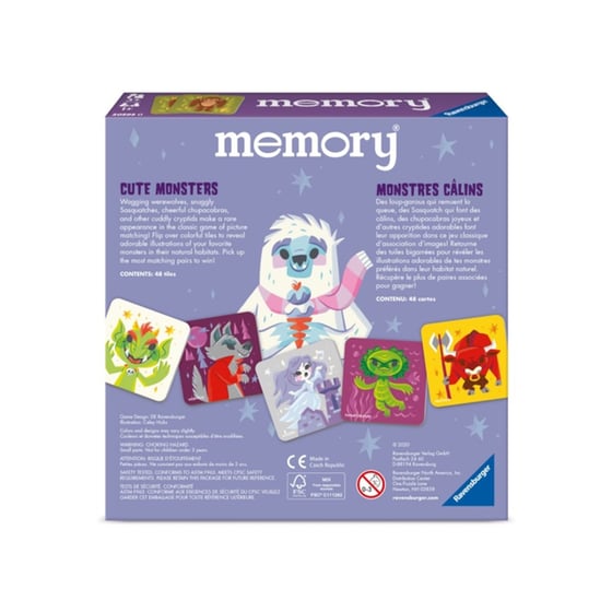 Cute Monsters Memory Επιτραπέζιο (Ravensburger) image 1