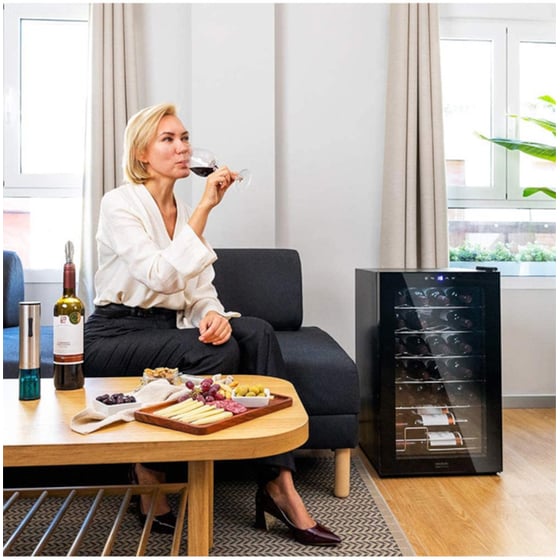 CECOTEC Grand Sommelier 24000 Cec-02342 για 24 Μπουκάλια με Συμπιεστή - Μαύρο Συντηρητής Κρασιών image 6