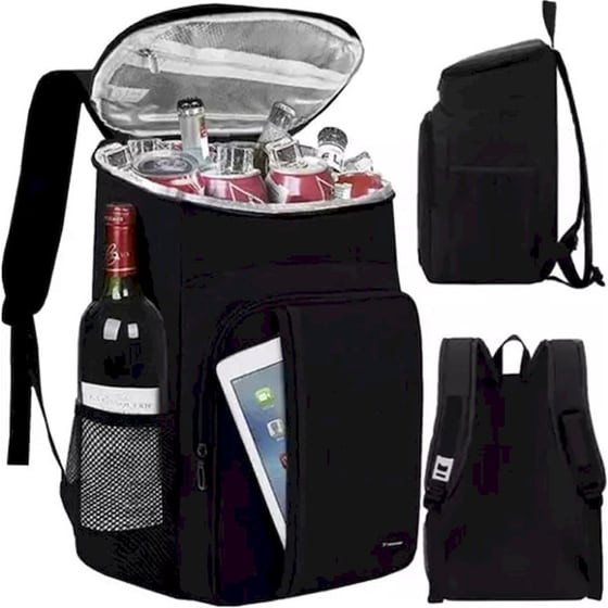 Ισοθερμική Τσάντα Πλάτης Aria Trade 26lt 43x33x19cm - Μαύρη image 1