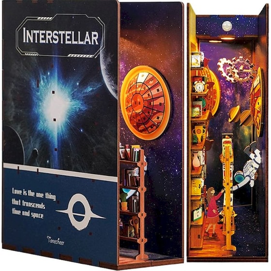 DIY 3D Puzzle Book Nook Kit Βιβλιοστάτης - Interstellar image 1