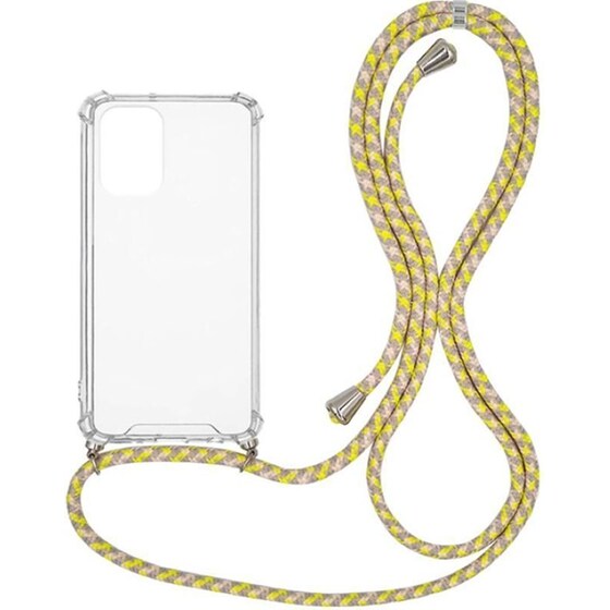 Θήκη Xiaomi Poco F3/Mi 11i - Sonique Armor Clear Με Κορδόνι  - Κίτρινο image 0