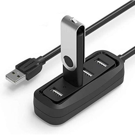 USB Hub Vention VAS-J43-B100 4-port - Μαύρο image 1