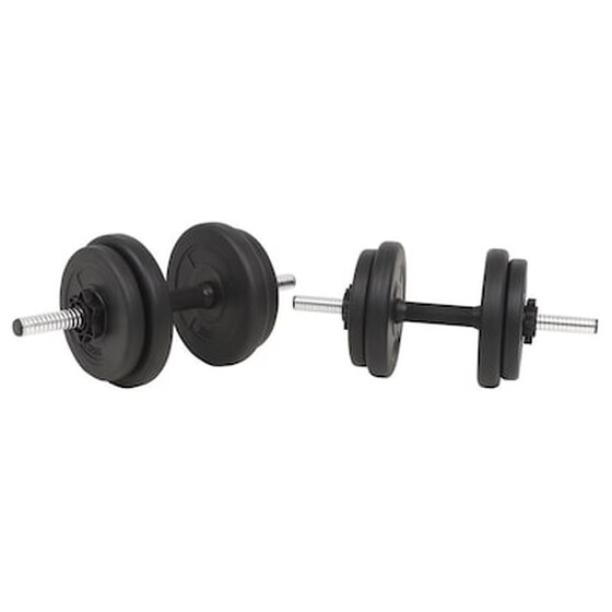 Σετ Στραβόμπαρα Φ25mm 5.2kg VidaXL 91400 120cm με 14 Δίσκους Βαρών 23kg, 2 Αλτήρες και 6 Κολάρα image 4