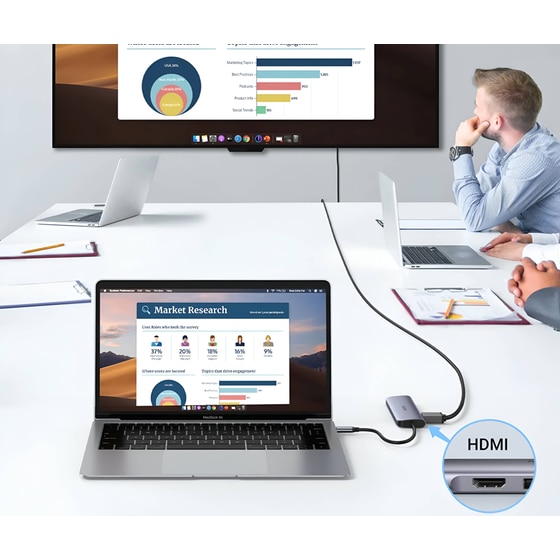 Docking Station Ugreen 70411 CM195 6-Port USB 3.0 συμβατό με USB-C image 3