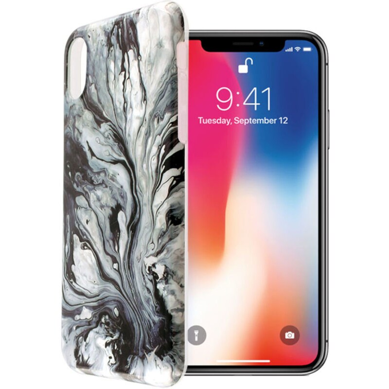 Θήκη Apple iPhone X/iPhone XS - Volte-tel Marble Tpu - Grey VOLTE-TEL