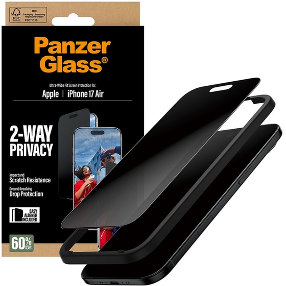 Προστατευτικό οθόνης Apple iPhone Air - PanzerGlass 2-Way Privacy Ultra-Wide Fit Screen Protection image 5