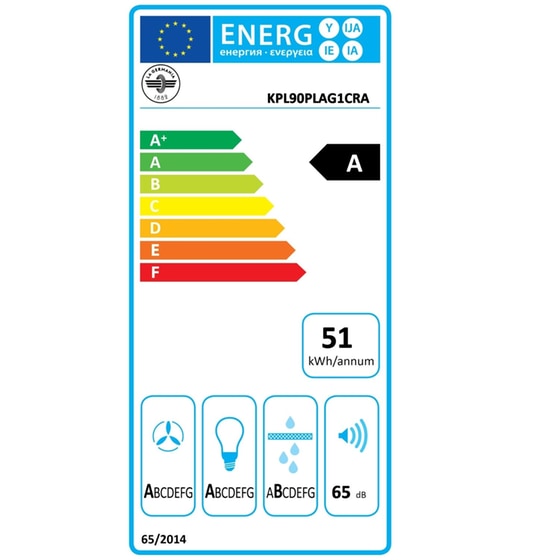 LA GERMANIA KPL90PLAG1CRA 90 cm Κρέμα ματ Απορροφητήρας Καμινάδα Τζάκι image 1