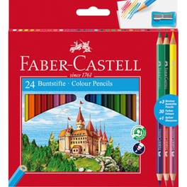 Ξυλομπογιές Fabel Castell 24 Τεμάχια + Μολύβι + Ξύστρα
