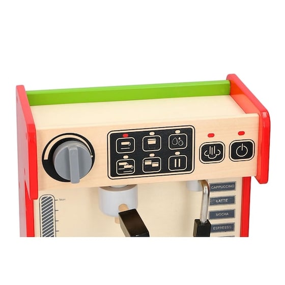 Ξύλινο Παιδικό Παιχνίδι Coffee Shop 2 Σε 1 Με Αξεσουάρ, 26x19x24 Cm image 2