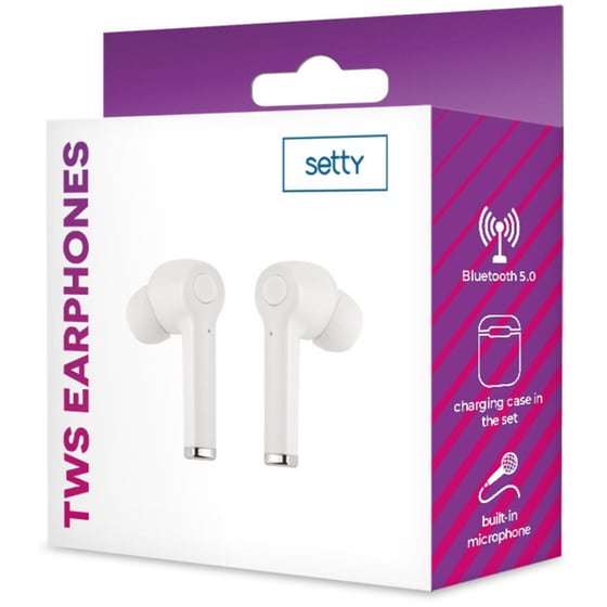 Ακουστικά Bluetooth Settu Setty ECA-01 - Λευκό image 1