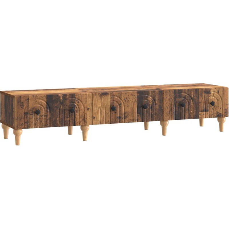 Έπιπλο Τηλεόρασης VidaXL με Συρτάρι 147x34.5x30 cm - Παλαιωμένο Ξύλο
