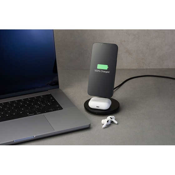 Ασύρματος Φορτιστής Cellular Line Mag Duo Wireless 2in1 7.5W Usb-C - Black image 3