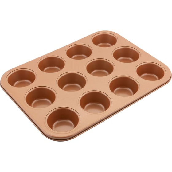 Φόρμα Ζαχαροπλαστικής Lamart Copper 12 Muffin Cupcakes - Kαφέ image 0