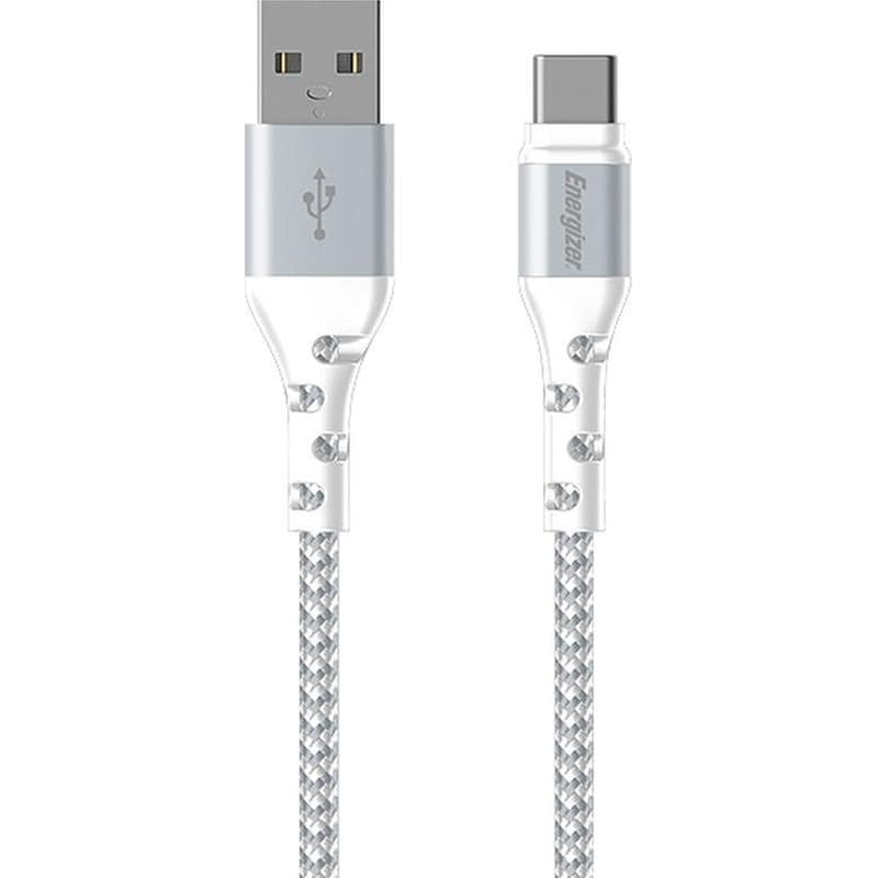 ENERGIZER Energizer C520ckwh Καλώδιο USB-C Braided And Metal 2m - Λευκό