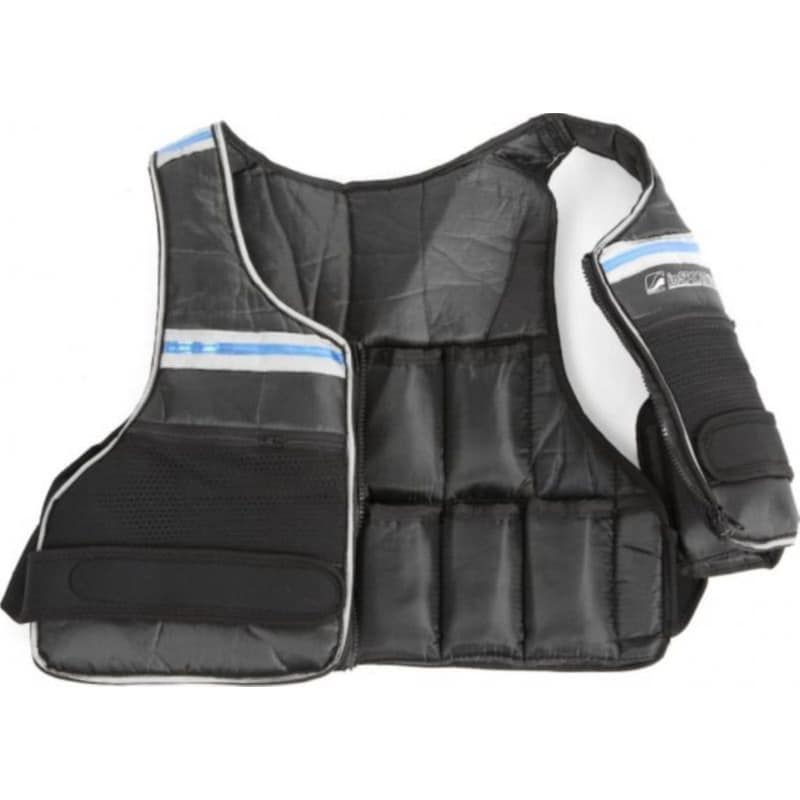 INSPORTLINE Γιλέκο 10kg Ρυθμιζόμενου Βάρους InSPORTline INS-3537 με 20x0.5kg Αφαιρούμενα Βάρη - Μαύρο