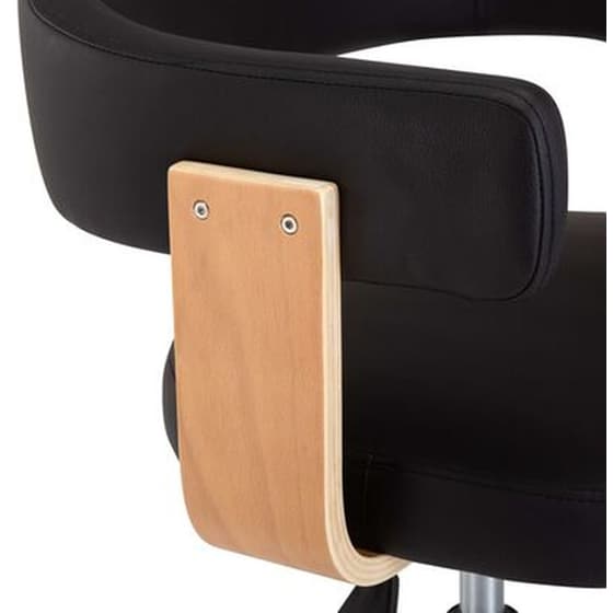 Καρέκλες Τραπεζαρίας Vidaxl από Συνθετικό Δέρμα Περιστρεφόμενες 2 Τμχ - Μαύρες image 5