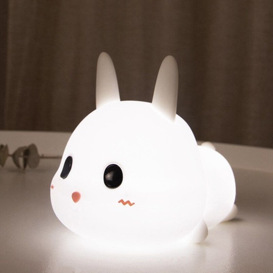 Allocacoc Meng Rabbit Night Lamp Κουνελάκι Φωτιστικό Νυκτός Από Μαλακή Σιλικόνη Με Χρονοδιακόπτη image 4