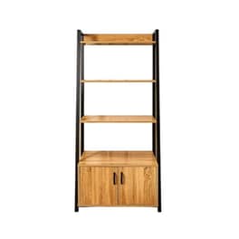 Βιβλιοθήκη Home Deco Factory Hd5220 από MDF/Μέταλλο 75x40x160 cm - Μαύρο/Καφέ