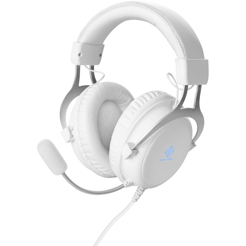 Deltaco WH85 Gaming Ενσύρματα Ακουστικά 3.5mm/USB Λευκά
